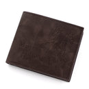 3-PCS Dark Brown Menbense Fashion Leather Wallet Set - Vintage Hunter Design Bi-Fold Wallet with Card Slots