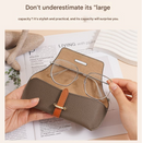 3 Pack Khaki Chic Portable Glasses Case Set - Anti-Pressure Sunglass & Myopia Eyewear Protectors