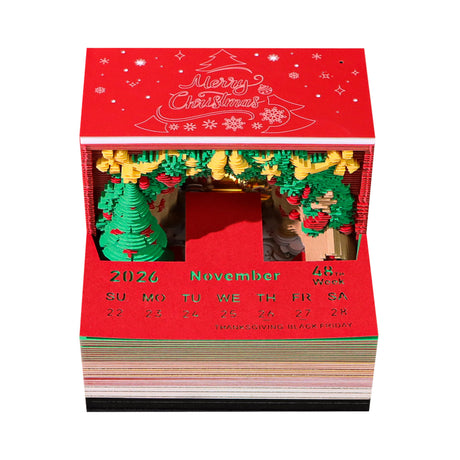 2026 Christmas Arch 3D Memo Pad - Creative Festive Gift & Desk Ornament