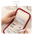 Beige Travel Medicine Pouch & Cosmetic Organizer - Large Capacity, High-End Storage Bag, Toiletry Bag 13x13x3cm