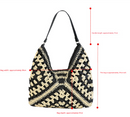Beige Stylish Woven Shoulder Bag - Fashionable Versatile Handbag & Crossbody Straw Beach Tote (39x27x39 cm)