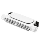 White Car Seat Headrest Fan - USB Powered Bladeless Rear Seat Fan for Vehicle Cooling (175x75x34mm)