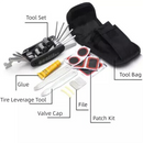 16-in-1 bicycle repair tool kit - multi-tool, tire patch, tire lever & file