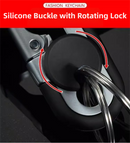 3pc Red Durable Zinc Alloy Carabiner Keychain – Secure Twist Lock & Dual Key Rings