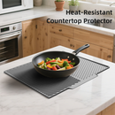 2PC Black Multi-Use Drain Mat (51x43 cm) – Non-Slip Heat Protection for Dish Drying & Prep