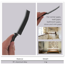 5-Pack Black Hard Bristle Crevice Brush (225 * 16mm) – Multifunctional Gap Cleaner, for Bathroom Household Kitchen Tiles Window Crevice Cleaning