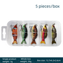 5-Pack 2" Lifelike Jointed Swimbaits for Crappie Bass Trout, , Swimbait for Relax Family Fishing