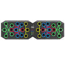 30-Hole Black Foldable Smart Push Up Board with Digital Counter/Timer, Resistance Bands for Full Body Home Workout