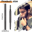 4-Pack Dark Brown Beard Filler Pen for Men - Waterproof, Precision Tip and Brush for Covering Beard and Hairline