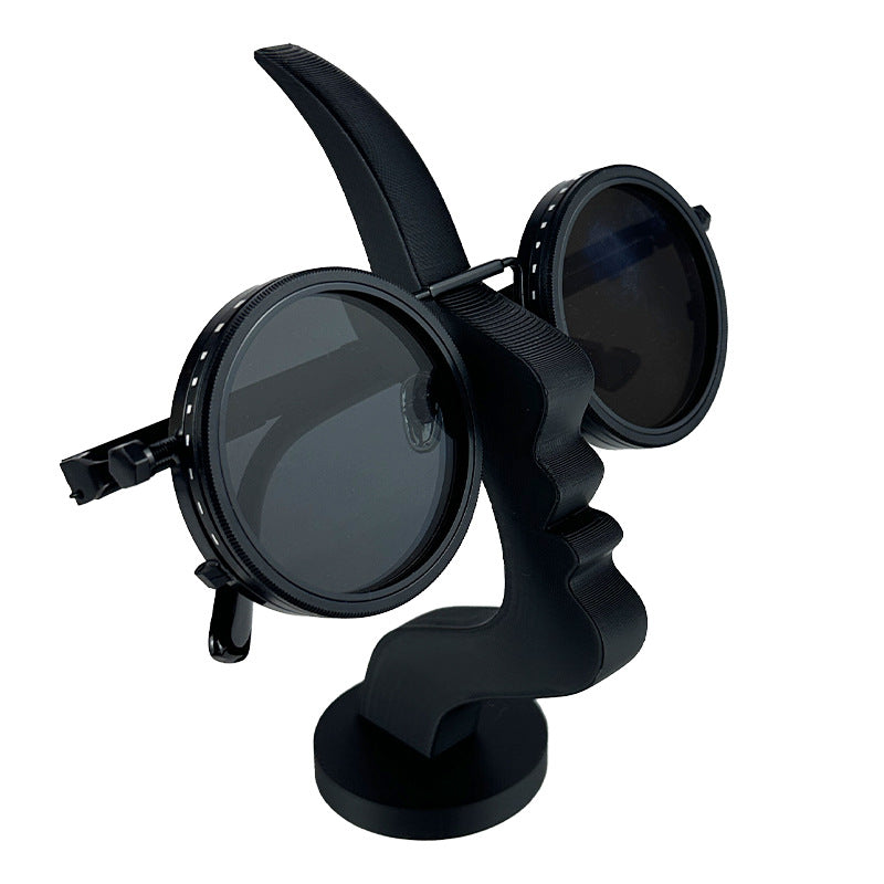 3-Pack Black Abstract Face Eyewear Stand – Sculptural Desk & Nightstand Display (13.7 * 5CM)