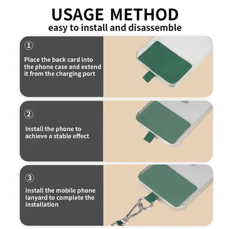 3-Pack Adjustable Blue Crossbody Phone Lanyards – Dual Wear Modes, Two-Ways of Hanging,Ultra-Slim 0.6mm Patch