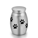 6-Pack 25x16mm Paw Print Mini Memorial Urn – Steel Urn for Dogs and Cats