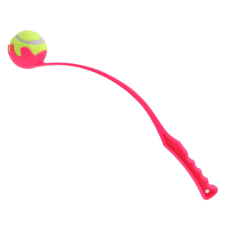 3-Pack Pink PP Dog Tennis Ball Launcher Stick(48 × 8 CM) - Manual Fetch Thrower for Long Distance Outdoor Training & Hands-Free Pickup