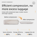 6-Piece Off-White Memory Fabric Travel Compression Packing Cubes Set - Waterproof, Anti-Wrinkle Luggage Organizer & Space Saver
