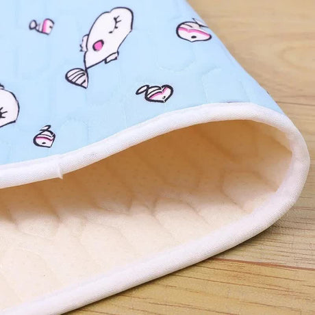 2-Pack Green Dinosaur Pet Summer Cooling Latex Pad (L Size: 60*45cm) - Breathable Ice Silk & Latex-Filled Dog Bed Cat Sleeping Mat with Non-Slip Base