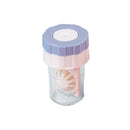 4-PCS Blue Manual Rotation Contact Lens Cleaner Case - Portable Cosmetic Lenses Storage Container & Travel Cleaning Kit