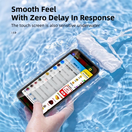 3-PCS White IPX8 Waterproof Phone Pouch(19×11 CM) - Universal Touch Screen & Underwater Photo Case for Swimming, Snorkeling, and Beach