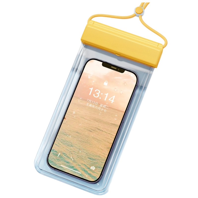3-PCS Yellow IPX8 Waterproof Phone Pouch(19×11 CM) - Universal Touch Screen & Underwater Photo Case for Swimming, Snorkeling, and Beach