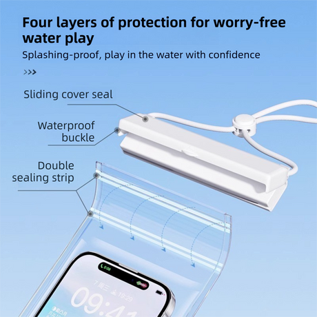3-PCS Yellow IPX8 Waterproof Phone Pouch(19×11 CM) - Universal Touch Screen & Underwater Photo Case for Swimming, Snorkeling, and Beach