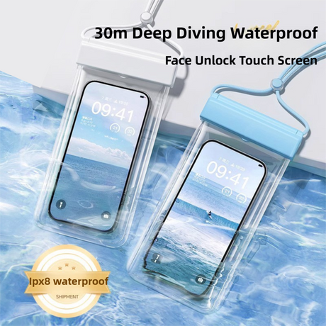 3-PCS Black IPX8 Waterproof Phone Pouch(19×11 CM) - Universal Touch Screen & Underwater Photo Case for Swimming, Snorkeling, and Beach