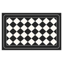 Black Checkered Design Loofah Texture Shower Mat (40x60cm) - Non-Slip PVC Bathroom Floor Mat, Quick-Draining, Anti-Mould & Massage Pad