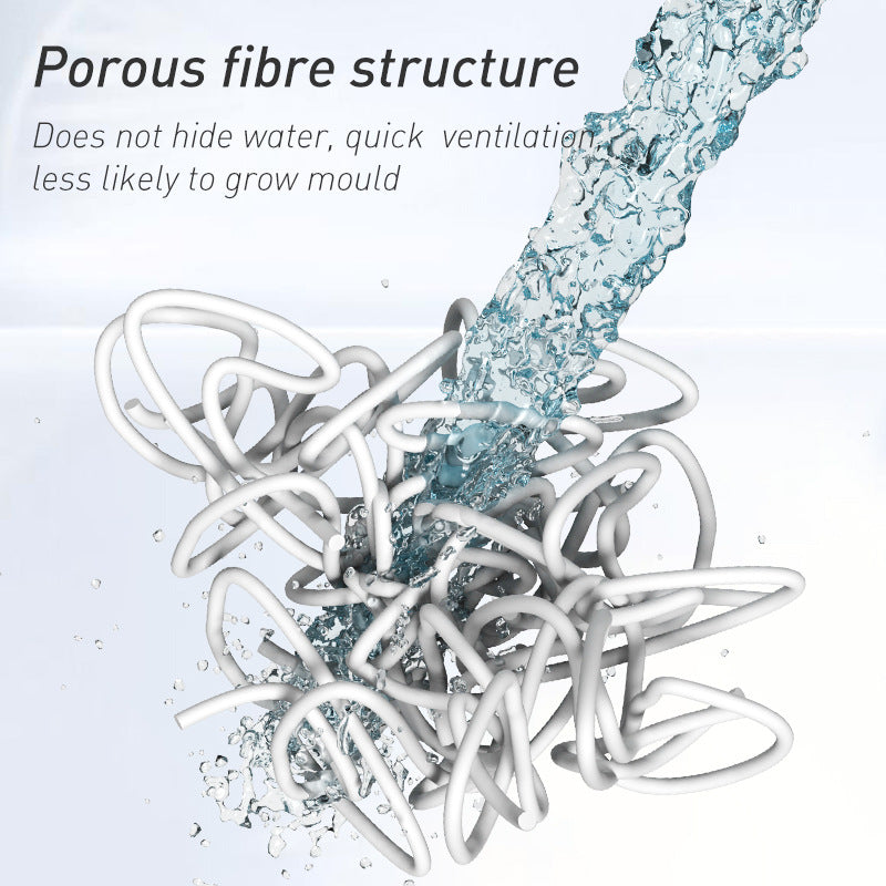 Black Checkered Design Loofah Texture Shower Mat (40x80cm) - Non-Slip PVC Bathroom Floor Mat, Quick-Draining, Anti-Mould & Massage Pad