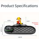3-in-1 Cute dog Car Dashboard PVC Anti-Slip Mat - 360° Phone Holder & Magnetic Parking Plate, Washable, Non-Marking Grip