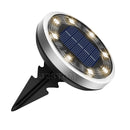 4-Pack New Solar LED In-Ground White Lights (Single 8.3x8.3x10 cm) - Stainless Steel & ABS Waterproof Outdoor Garden Pathway and Landscape Spike Lamp