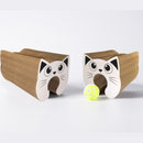 2-Pack Creative Accordion Cat Scratcher (Cat Head Design, 23x23x10CM) - Reversible Honeycomb Material Scratch Pad & Lounge Mat for Stress Relief