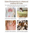 2-Pack Creative Accordion Cat Scratcher (Cat Head Design, 23x23x10CM) - Reversible Honeycomb Material Scratch Pad & Lounge Mat for Stress Relief