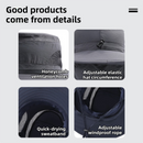 2-Pack Dark Grey Men's Adjustable Sun Protection Hat - Wide Brim, Deep Crown, Quick Dry Breathable Sun Cap with Neck Flap for Hiking & Outdoors