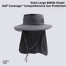 2-Pack Dark Grey Men's Adjustable Sun Protection Hat - Wide Brim, Deep Crown, Quick Dry Breathable Sun Cap with Neck Flap for Hiking & Outdoors