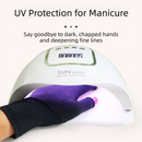 5-Pair Grey UV Protection Fingerless Gloves for Nail Art Curing and Cycling Sun Protection - Made of Nylon/Spandex, Manicure Hand Care