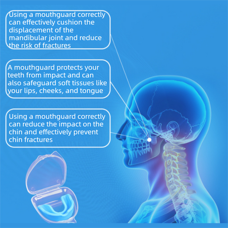 4-Pack Black Food Grade Silicone Sports Mouthguard(6x5x1.7CM) With Vented PP Case- Instant Fit Mouth Guardfor High Shock Protection