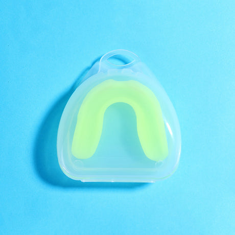 4-Pack Yellow Food Grade Silicone Sports Mouthguard(6x5x1.7CM) With Vented PP Case- Instant Fit Mouth Guardfor High Shock Protection