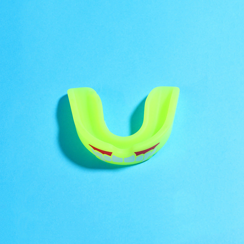 4-Pack Yellow Food Grade Silicone Sports Mouthguard(6x5x1.7CM) With Vented PP Case- Instant Fit Mouth Guardfor High Shock Protection