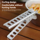 4-Pack Sliver Outdoors Home Alloy Anti-Scald Pot Clip - Ultralight Bowl Grippe for Camping BBQ Microwave Plate Retrieval and Hot Cookware