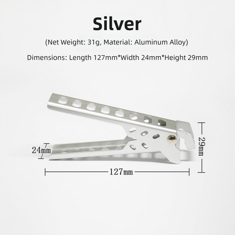 4-Pack Sliver Outdoors Home Alloy Anti-Scald Pot Clip - Ultralight Bowl Grippe for Camping BBQ Microwave Plate Retrieval and Hot Cookware