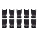 10 Pack Black MOLLE Clip Tactical Strap-Management Tool -  Ultralight Portable Backpack Buckle for Tactical Outdoor Gear Attachment