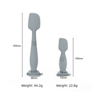 4-Pack Grey Small Silicone Ointment Applicator Spatulas(10 CM x 3.3 CM) - Cream Spreader with Suction Base, Hygienic & Precise