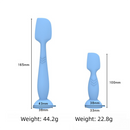 4-Pack Blue Small Silicone Ointment Applicator Spatulas(10 CM x 3.3 CM) - Cream Spreader with Suction Base, Hygienic & Precise