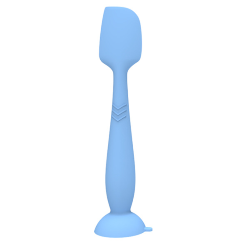 4-Pack Blue Large Silicone Ointment Applicator Spatulas(16.5 CM x 3.8 CM) - Cream Spreader with Suction Base, Hygienic & Precise