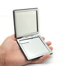 4-Pack Black Jumbo Square Folding Compact Mirror(8X8CM) - Men's Shaving & Women's Makeup Mirror, PU Leather Cover & High-Definition Glass Lens