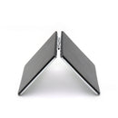 4-Pack Black Jumbo Square Folding Compact Mirror(8X8CM) - Men's Shaving & Women's Makeup Mirror, PU Leather Cover & High-Definition Glass Lens