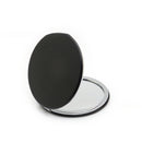 4-Pack Black Jumbo Round Portable Makeup Mirror(8x8CM) - Pocket Cosmetic Mirror for Touch-Ups, PU Leather Cover & Metal Frame