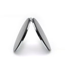 4-Pack Black Jumbo Round Portable Makeup Mirror(8x8CM) - Pocket Cosmetic Mirror for Touch-Ups, PU Leather Cover & Metal Frame