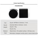 4-Pack White Jumbo Square Folding Compact Mirror(8X8CM) - Men's Shaving & Women's Makeup Mirror, PU Leather Cover & High-Definition Glass Lens