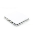 4-Pack White Jumbo Square Folding Compact Mirror(8X8CM) - Men's Shaving & Women's Makeup Mirror, PU Leather Cover & High-Definition Glass Lens