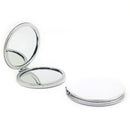 4-Pack White Jumbo Round Portable Makeup Mirror(8x8CM) - Pocket Cosmetic Mirror for Touch-Ups, PU Leather Cover & Metal Frame