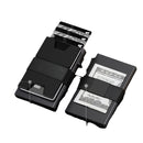 2-Pack Grey Metal Thin Slim Men Women Pop Up Wallet (10.1 x 6.9 x 1.7 cm) - RFID Anti-theft Card Holder with box